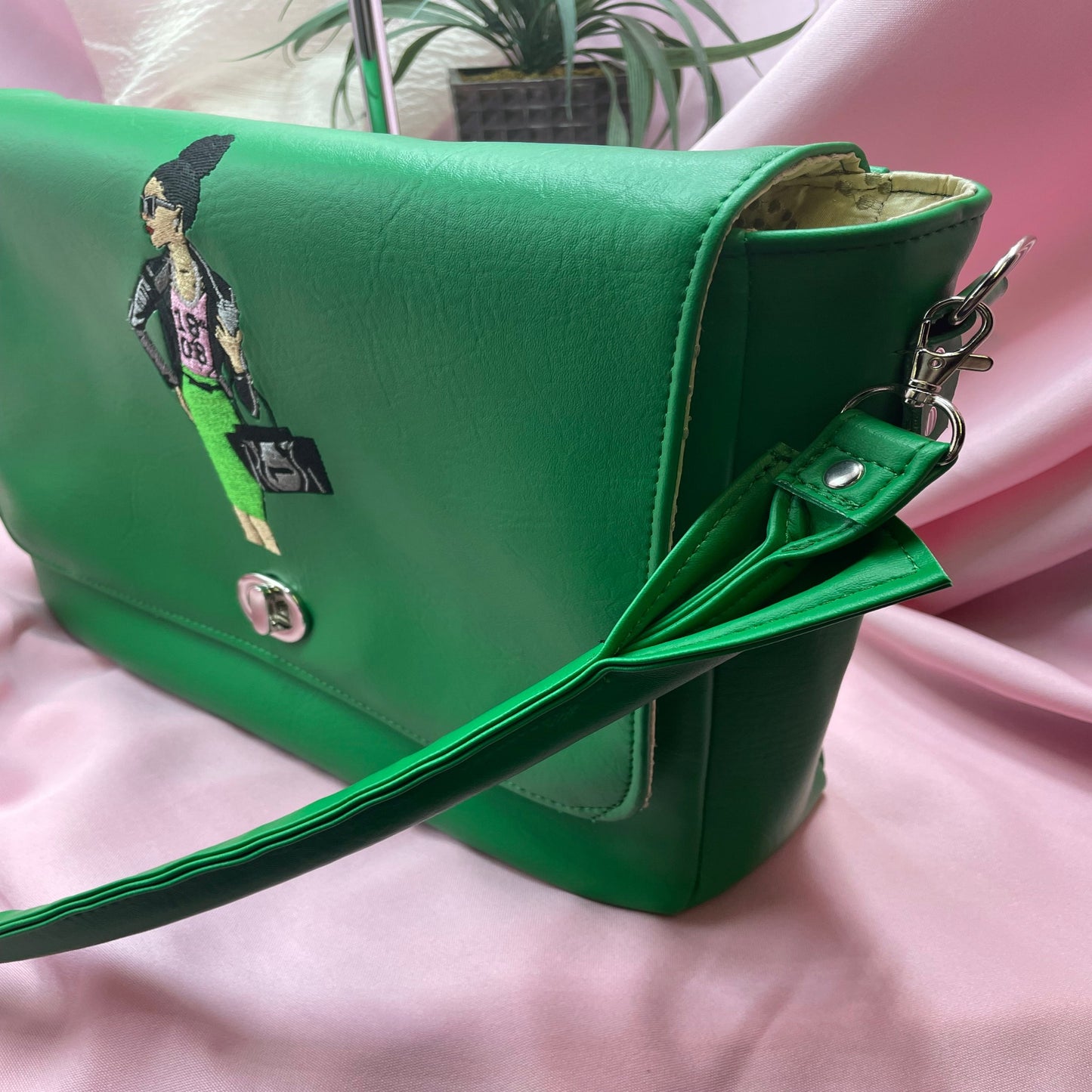 Green 1908 Courier Bag by J Rachel LLC