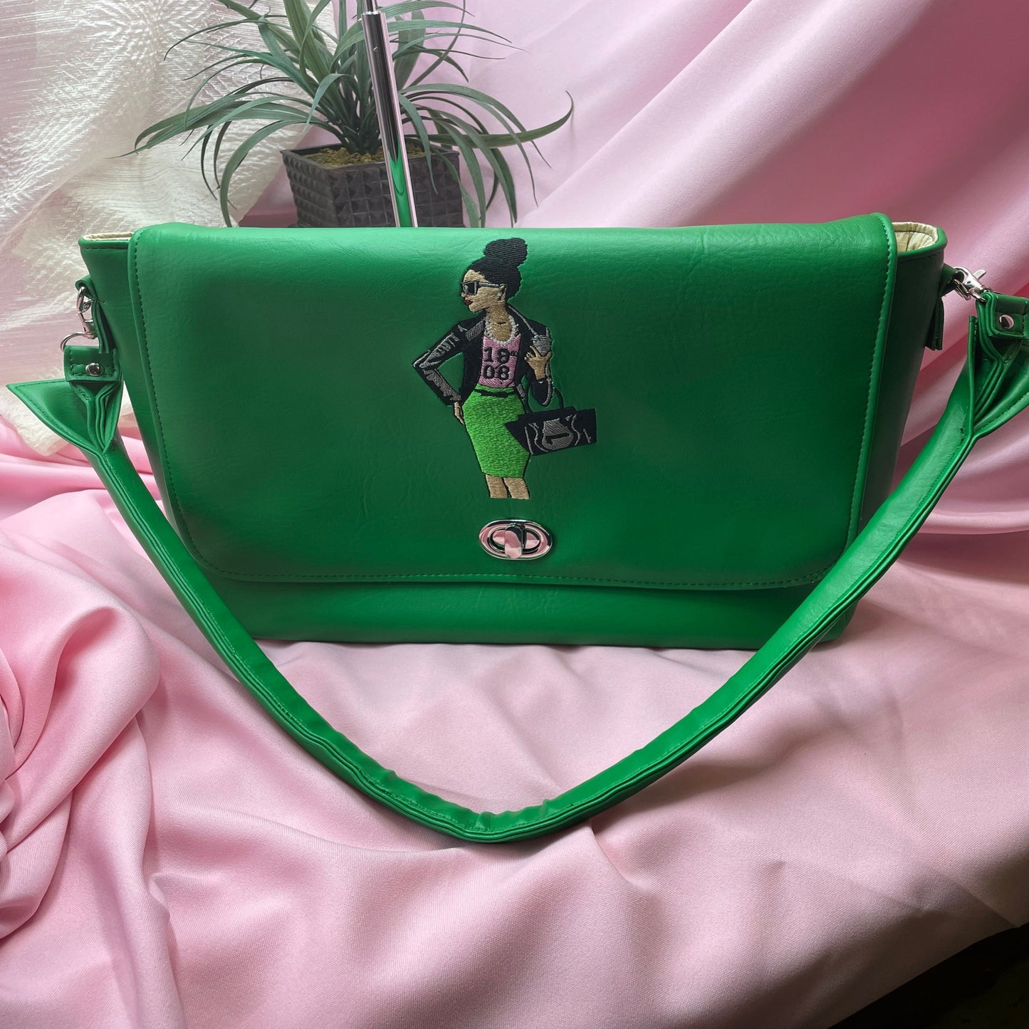 Green 1908 Courier Bag by J Rachel LLC